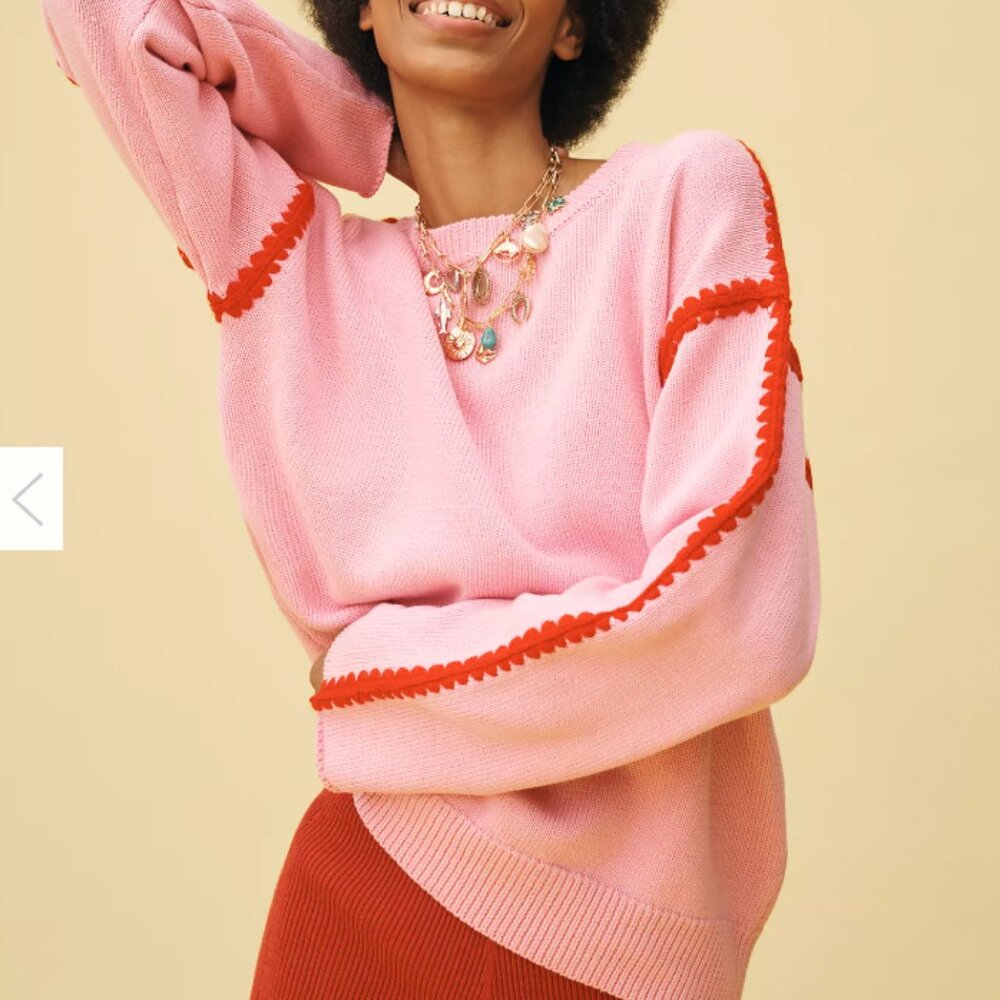 English Factory Crew Neck Should Stitch Sweater